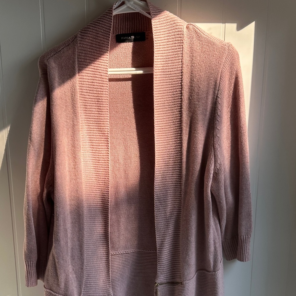 Ivanka Trump Mauve Cardigan Sweater
